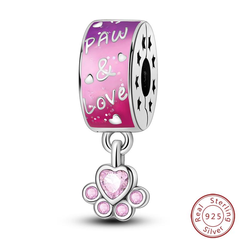 Cute Cat And Dog Series Copper Moon Butterfly Paw Print Charms 3Mm Diy Fine Jewelry Gifts Making