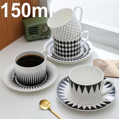 1Set 150ml Keramik Kaffeetasse Set Europäische Vintage Espressotassen Nachmittagsteetasse Frühstücksmilchbecher Niedliche Keramiktassen Trinkgeschirr
