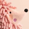Chenille Fuzzy Ball Hand Towels Hedgehog Cartoon Towels Absorbent Funny Hanging Hand Drying Towel with Loop for Bathroom Kitchen