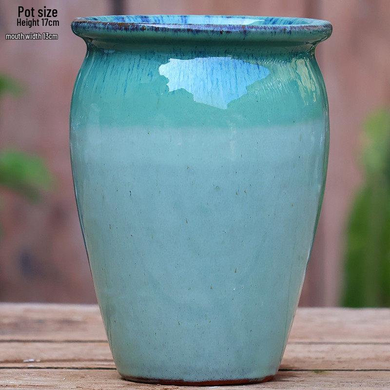 Large Handmade Coarse Ceramic Pot for Succulents and Greenery