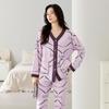 Pajamas Ladies Spring And Autumn Cotton Long Sleeve High-End Homewear Fashion Cardigan Large Size Set