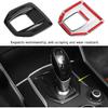 Tbest Stelvio,Gear Shift Head Gear Shift Accessories Carbon Fiber Abs Gear Shift Box Panel Cover Trim for Giulia 2017-2018