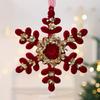 Wine Red Plush Christmas Tree Pendant Glitter Bow Christmas Decorations  Holiday Season