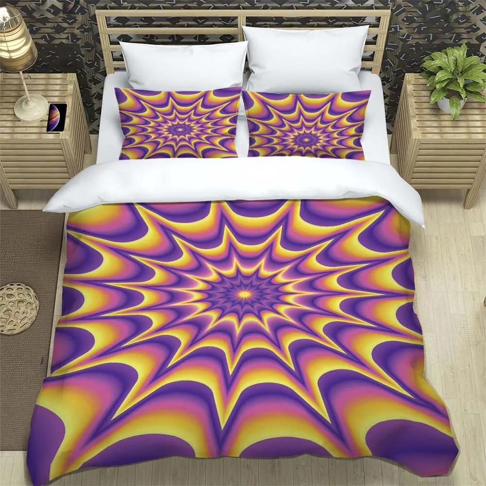 3D moderní abstraktní geometrické minimalistické tištěné povlečení s manželskou postelí velikosti Queen Povlečení na míru Sada povlečení velikosti King Měkké a pohodlné