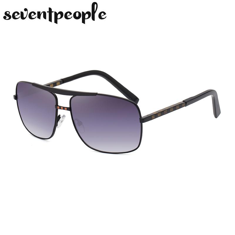 Vintage Square Sunglasses Men Luxury Brand Designer Metal Frames Sun Glasses for Male Fashion Rectangular Sunglass Gafas De Sol