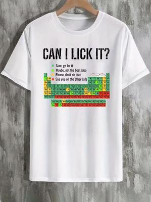 Can I Lick It Shirts with The Periodic Table Fun Chemistry Shirts