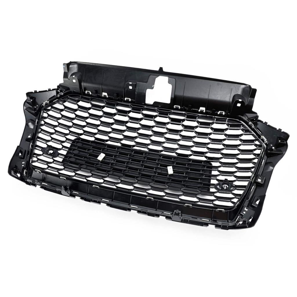 Honeycomb Mesh Front Bumper Grille Fit A3 8V 2017-2019 RS3 Style Black