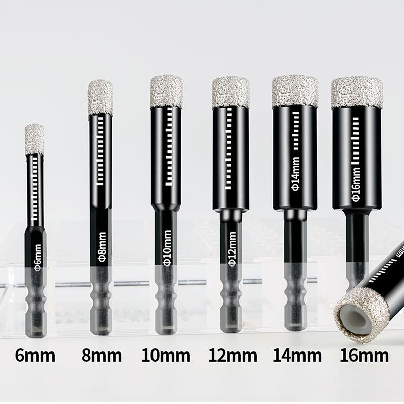 6-16Mm Hexagonal Shank Brazed Dry Ceramic Tile Drill Bit Granite Vitrified Tile Hole Opener Diamond Drill Bit Hole Saw