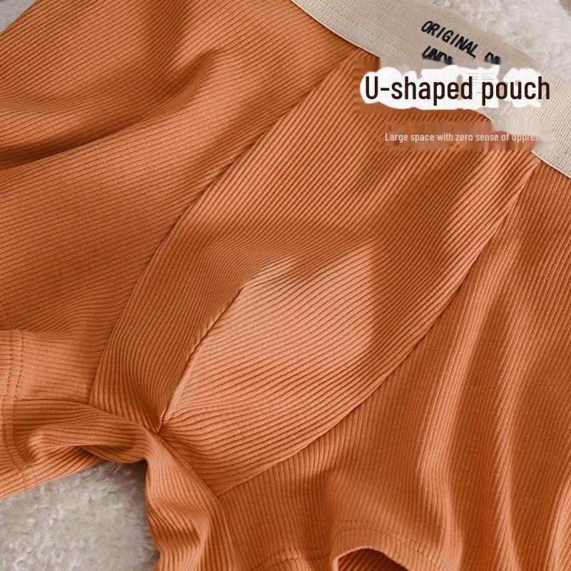 Men's Graphene Antibacterial Cotton Boxer Briefs - Large Size, Breathable.