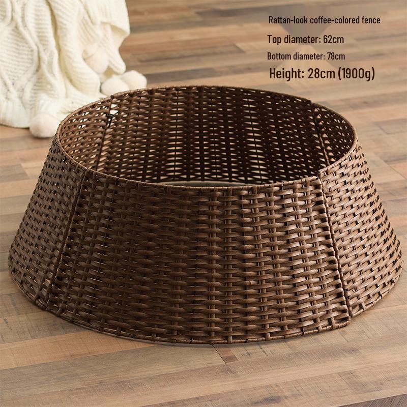 Christmas Tree Base Decorations: Skirt & Basket Set