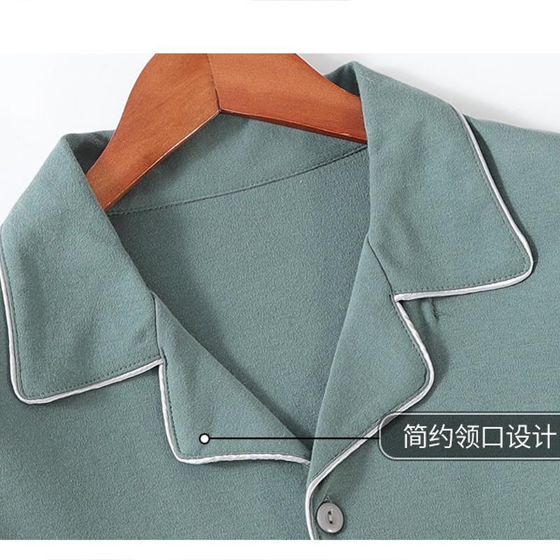 Men's 100% Cotton Home Clothing Set | Soft, Skin Friendly, Loose, Breathable, Collar Contrast Design