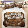 Wolf Pattern Bedding Quilt Set Quilt Cover Pillowcase Home Decoration Birthday Gift (1 * duvet cover + 2 * pillowcase, without core)