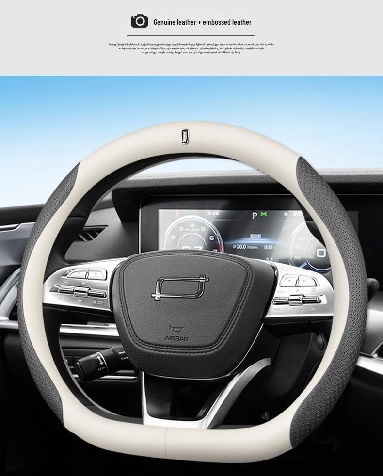 Besturn Genuine Leather & Suede Steering Wheel Cover for B70S, T99, T77, T33, E01, T55, B30