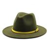Men'S And Women'S Woolen Top Hats, Flat-Brimmed Big-Eave Hats, Jazz Hats, Felt Hats.