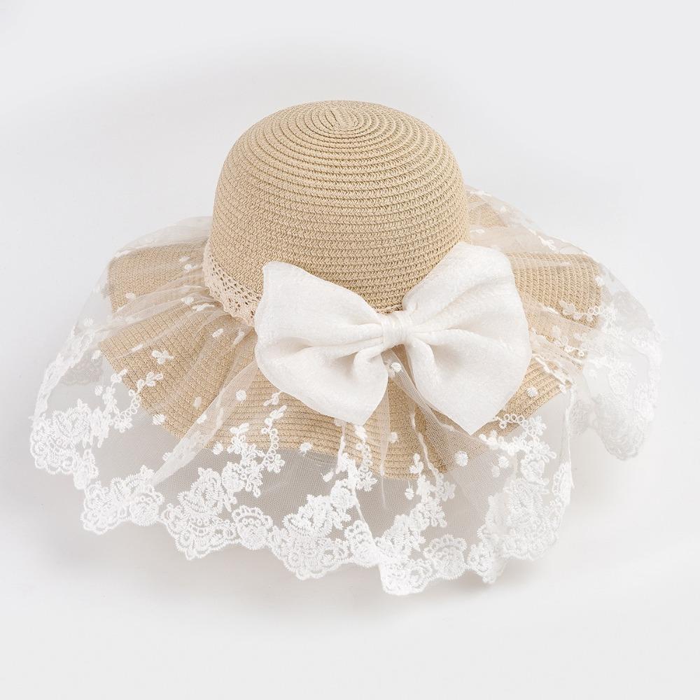 UV Protection Butterfly Knot Straw Hat Straw Sun Protection Hat New Sunshade Hat  Outdoor