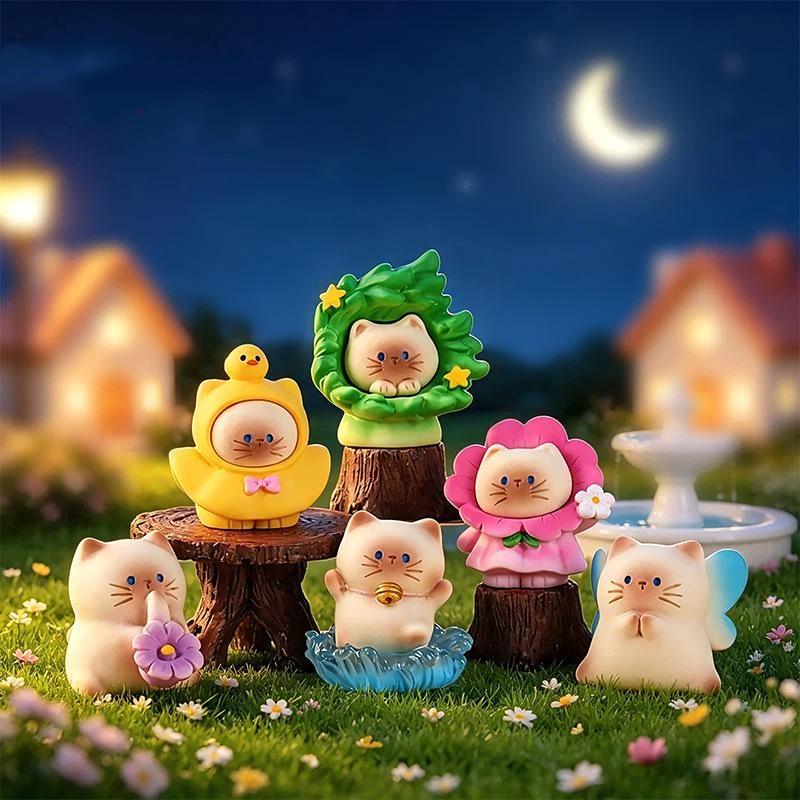 Neue Cartoon Fadcute Katze Pai Serie Harzfigur Ornament Premium-Textur Feiertags-Hausdekoration Modellspielzeug Überraschungsgeschenke