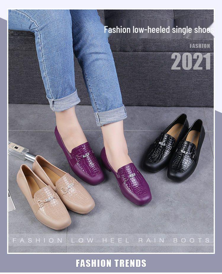 Women's Low-Cut Non-Slip Waterproof Rain Boots for Fashion and Work