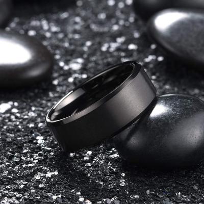 Fashion Men Ring Titanium Stainless Steel Rings For Men Matte Brushed Wedding Engagement Band Unisex Jewelry Gifts Drop Shipping