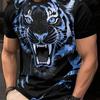 Herren Mode 3D Gedrucktes Herren T-Shirt Rundhals Kurzarm Trendige Streetwear