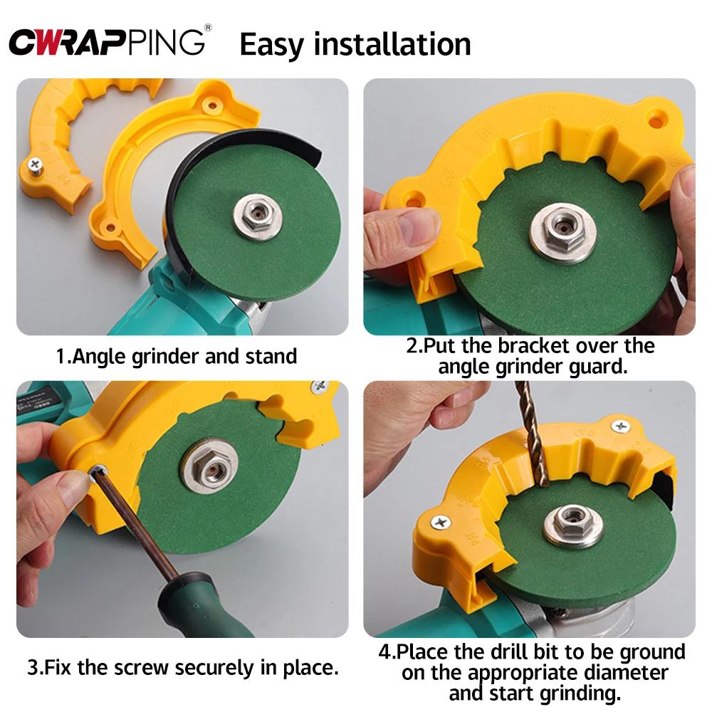 Drill Grinder Grinding Tool Multipurpose Drill Accessories Portable Drill Press Efficient Resharpening for Car Motorcycle Tools