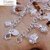 Sale Valentine Gift Charm 925 Sterling Silver Jewelry Fashion Bracelets Cute Women Lady Wedding Charms