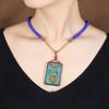 Nepalese Ebony Amulet Necklace Men's and Women's Retro Simple Short Collarbone Chain Cotton and Linen Clothes Accessories
