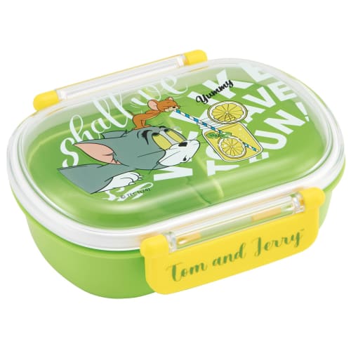 Skater Children's Lunch Box, 360ml Capacity, Fluffy Lid, Made in Japan, Single Tier, Dishwasher and Microwave Safe, Tom and Jerry Design, EAT for Boys