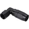 6AN 90 Degree Hose End Fitting Elbow Low Profile Forged Swivel Aluminum Black