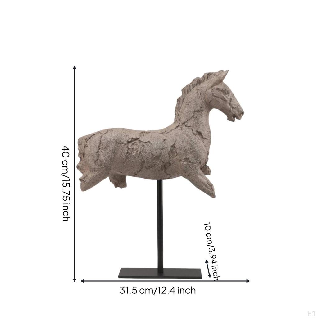 Horse Sculpture Abstract Statue Tabletop for Office