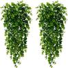 1/2PCS Artificial Hanging Plants Faux Eucalyptus Leaf Greenery Vine Outdoor UV Resistant Plastic Plants for Home Wedding Decor