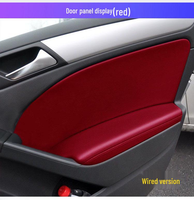 Volkswagen Golf 6 Door Panel Leather Wrap - Armrest Cover for Interior Renovation.