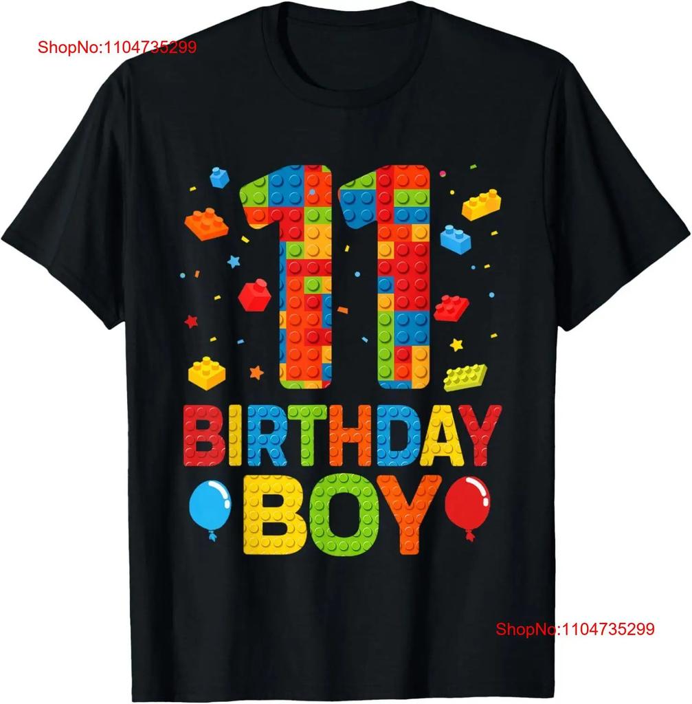 11th Birthday T Shirt 11 Year Old Building Block Boy Vintage Homme Designer Clothes Versatile Soft Casual