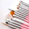 15pcs Dotting & Line Drawing Nail Art Brush Set Gel Polish Dot Pen Detailing Striper Brushes Manicure Decorating Kit Tools