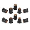 10PCS Well Nut M6x0.8mm Rubber Captive Brass for Motorcycle ATV Windscreens Body