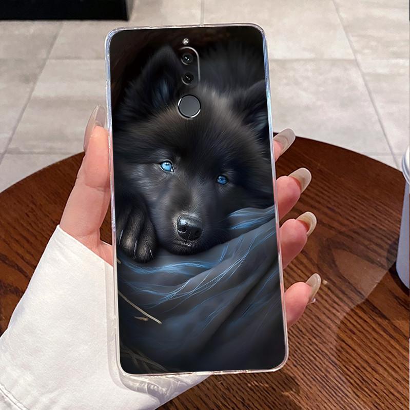 Cute Love Heart Rabbit Soft Clear TPU Phone Case for Huawei Mate 10 Lite Nova 2i Mate10Lite Nova2i Silicone Back Cover Housing