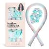 3Pcs Satin Tie-dye Lazy No-heat Curling Iron Artifact, No Hair Damage Hairdresser Cotton-filled Curling Iron Gift