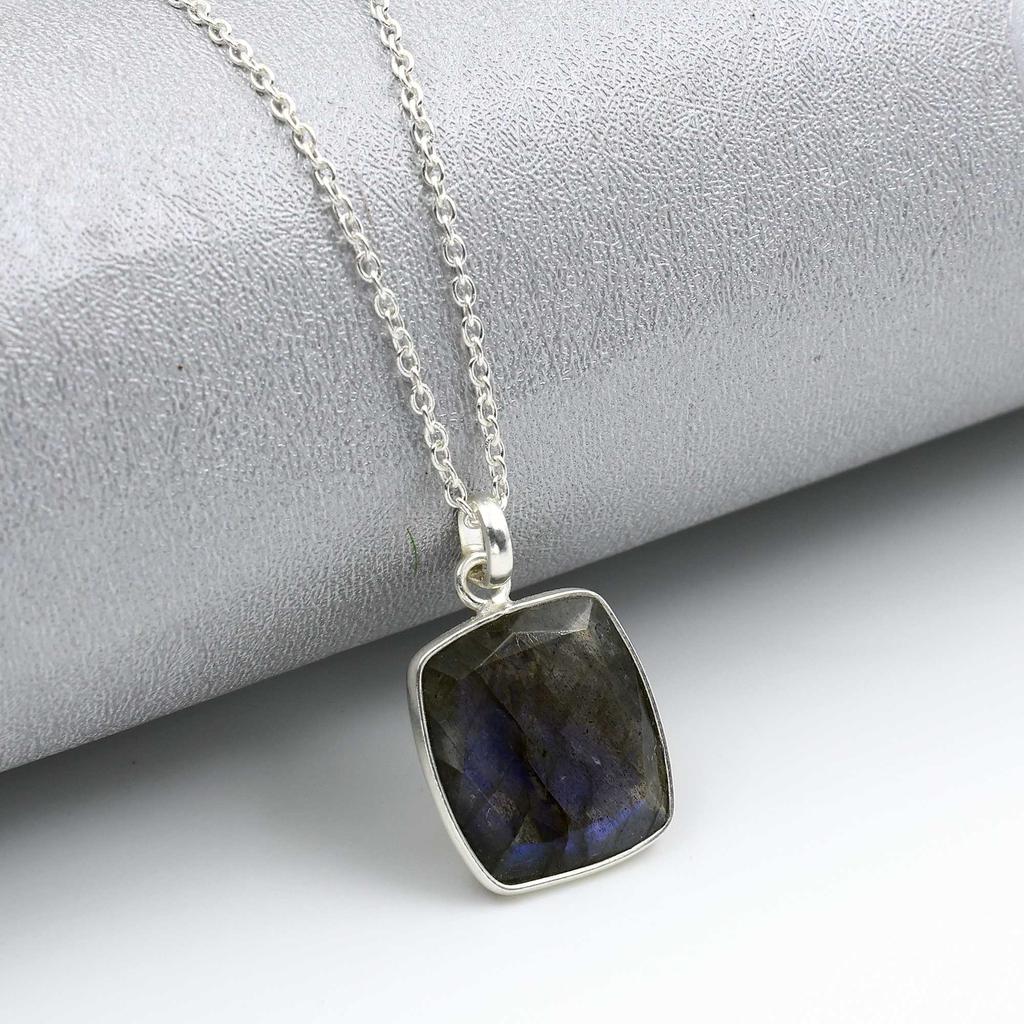 925 Sterling Silver Necklace, Labradorite Gemstone Necklace, Birthstone Jewelry, Designer Necklace, Gift For Her, Wedding Gift