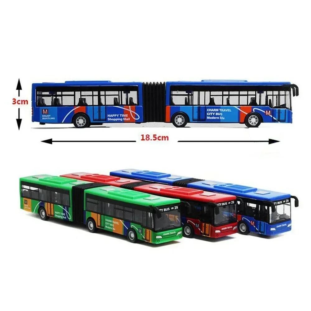 1/64 Diecast Alloy City Bus Pull Back Cars Kinderspielzeugauto Trägheitsfahrzeugmodell Spielzeug Lernspielzeug für Kinder Geschenk Jungen Spielzeug