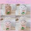 Fluffy Bunny Plush Keyring Cute Cartoon Teddy Bear Stuffed Animal Keychain