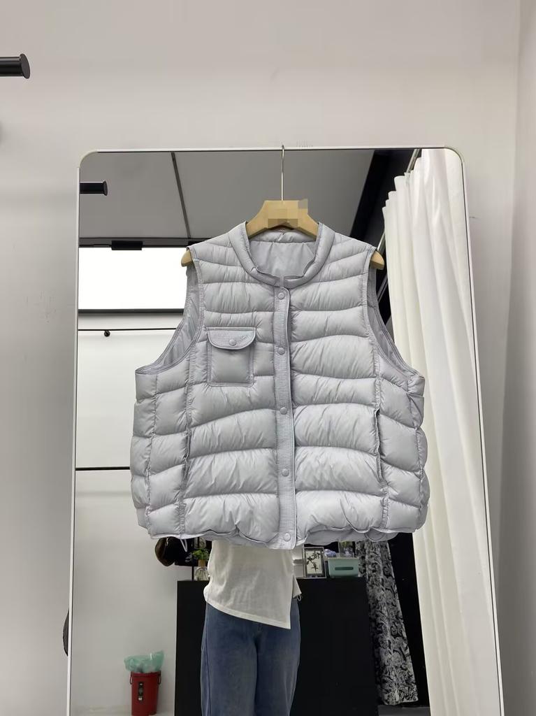 Beyaz ördek tüyü yeni şişme yelek kadın kısa dik yaka moda yüksek kalite beyaz ördek tüyü kış sıcak palto trend