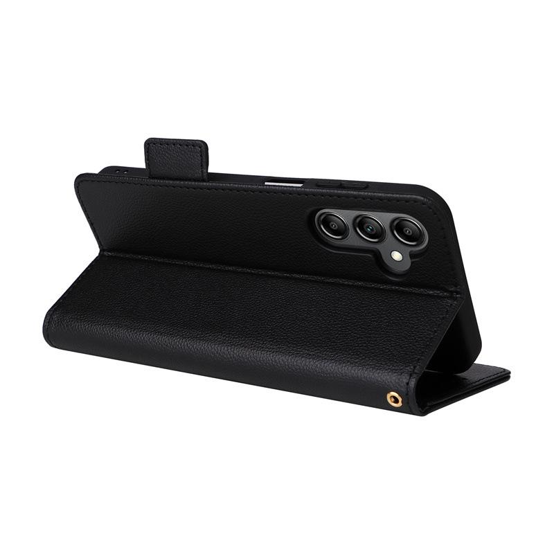 Samsung A15 Phone Case: Leather Cover with Card Holder, Stand, and Lanyard for 4G/5G Models