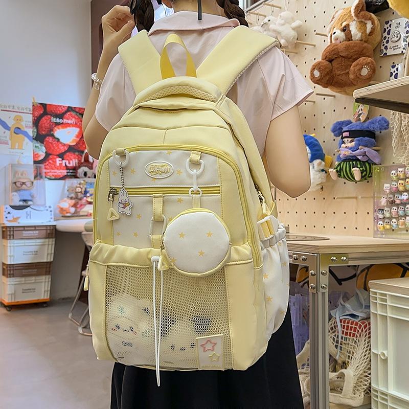 Zaino Ins giapponese nuovo ad alto valore, fresco e dolce, borsa pain, zaino leggero e di grande capacità per studenti delle scuole medie e superiori
