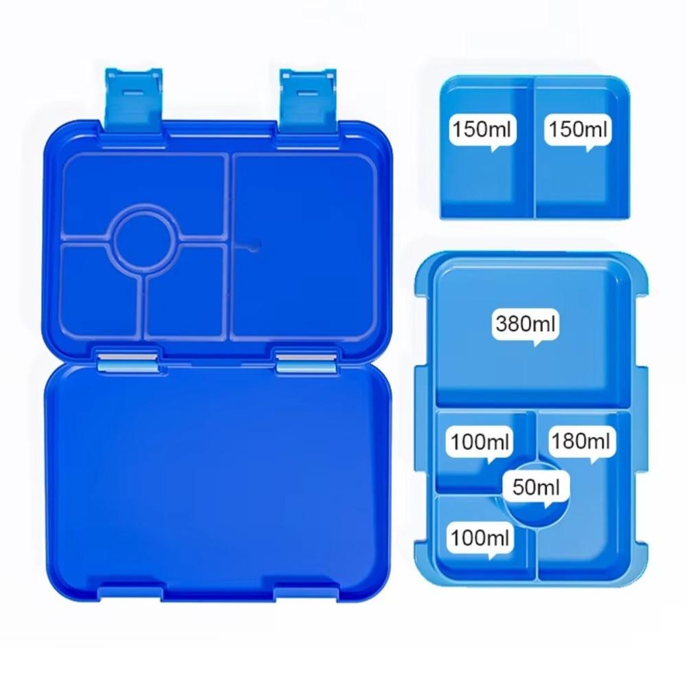 Divided Lunch Box 810ml Food Container Single-layer Leakproof Storage Box