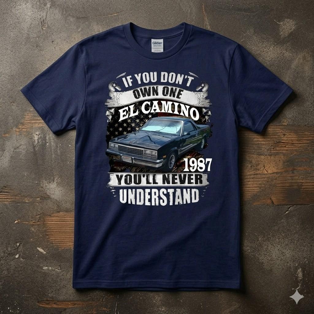 1978-87 El Camino Shirt Retro Hot Rod Garage Graphic Unisex T-shirt Unisex T-Shirt S