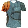 Basketball Sports T-shirt 3D Print Playground Outdoor Round Neck T Shirts Daily Casual Fashion Hobbies Cool Pattern Tee Tops