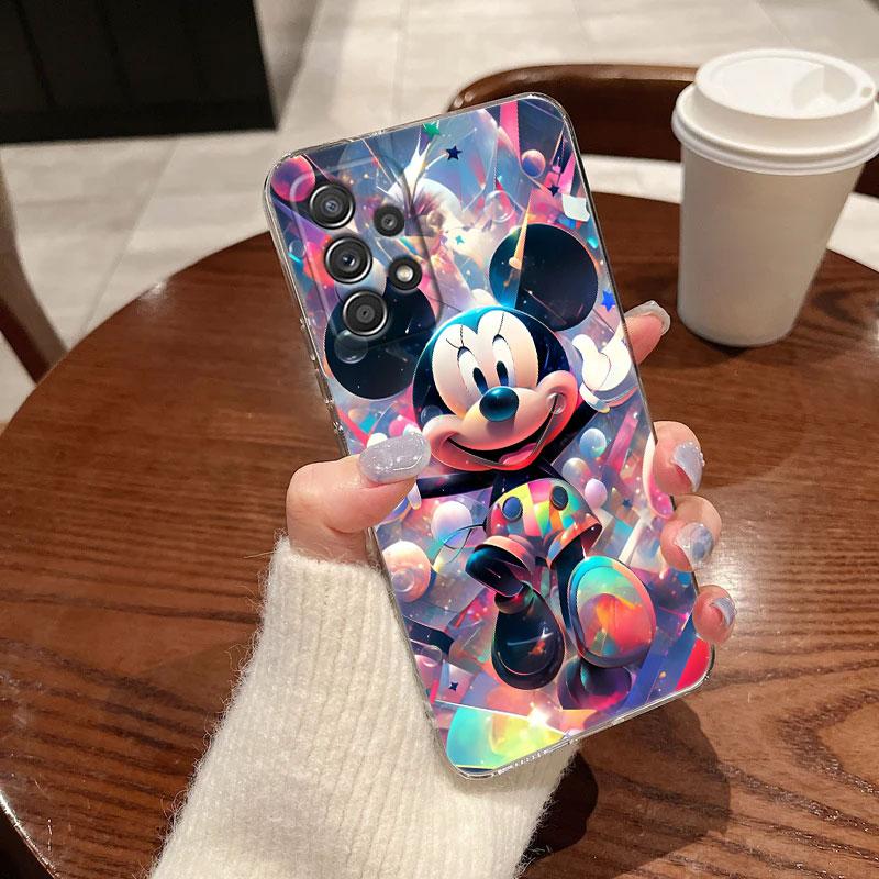 Coque Transparente Disney Pour Samsung Galaxy A57 A37 A56 A36 Coques A55 A54 A35 A26 A07 A17 A16 A06 A34 A15 Housse antichoc Mickey Mouse