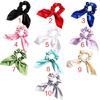 Elegant Bunnies Ears Hair Tie  Satins Scrunchie Solid Color Hair Accessory Ponytail Holder For Women and Girls