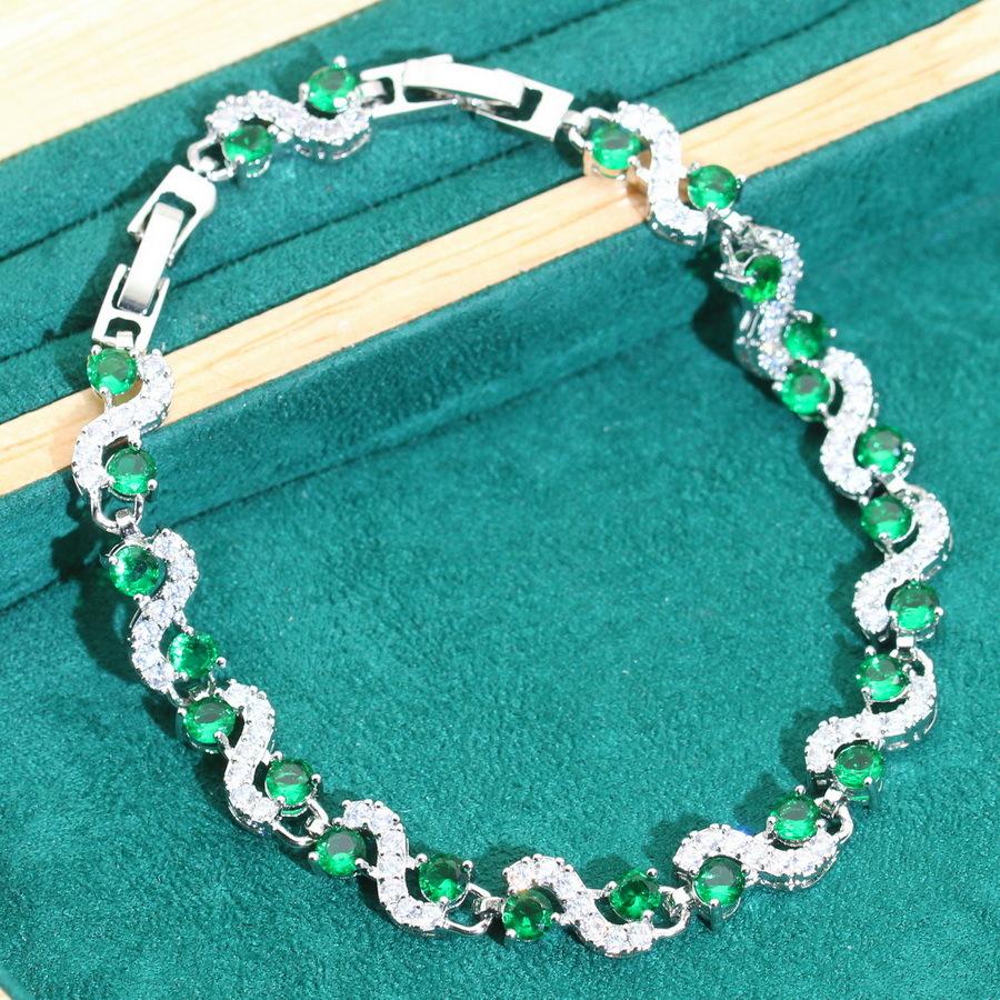 Modelul Popular Moda Clasic Lux Ușor Zircon de Grad Înalt Set Brățară Damă Îmbrăcăminte