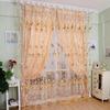 Printed Tulip Window Screen Polyester Sheer Curtains Fashion Drape Curtain  For Living Room
