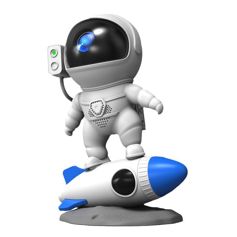 Rocket Astronaut Galaxy Starry Sky Projector: HD Focusing Atmosphere Light for Bedroom